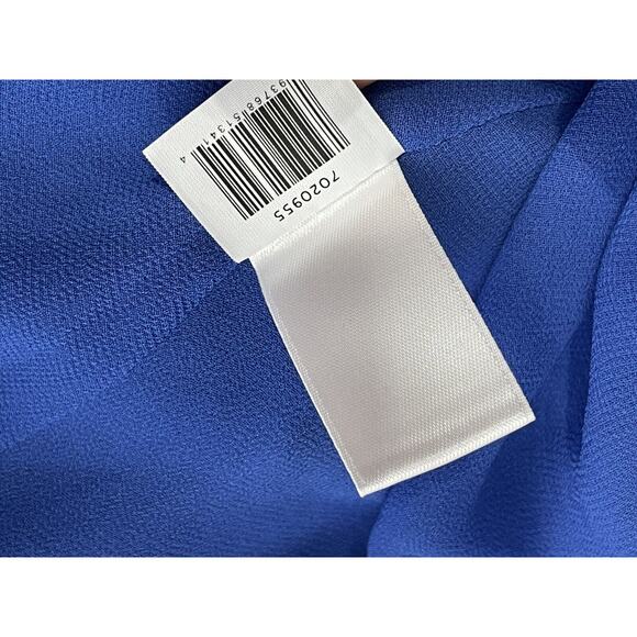 ceCe blue flutter sleeve asymmetrical ruffle shift dress Size 2 - Picture 5 of 5